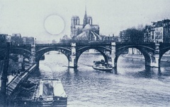 Vue ancienne du pont de la Tournelle