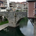 Le Vieux-Pont avec son moulin vu du Pont Lerouge