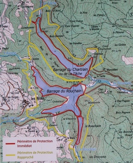 Carte des 2 barrages du site